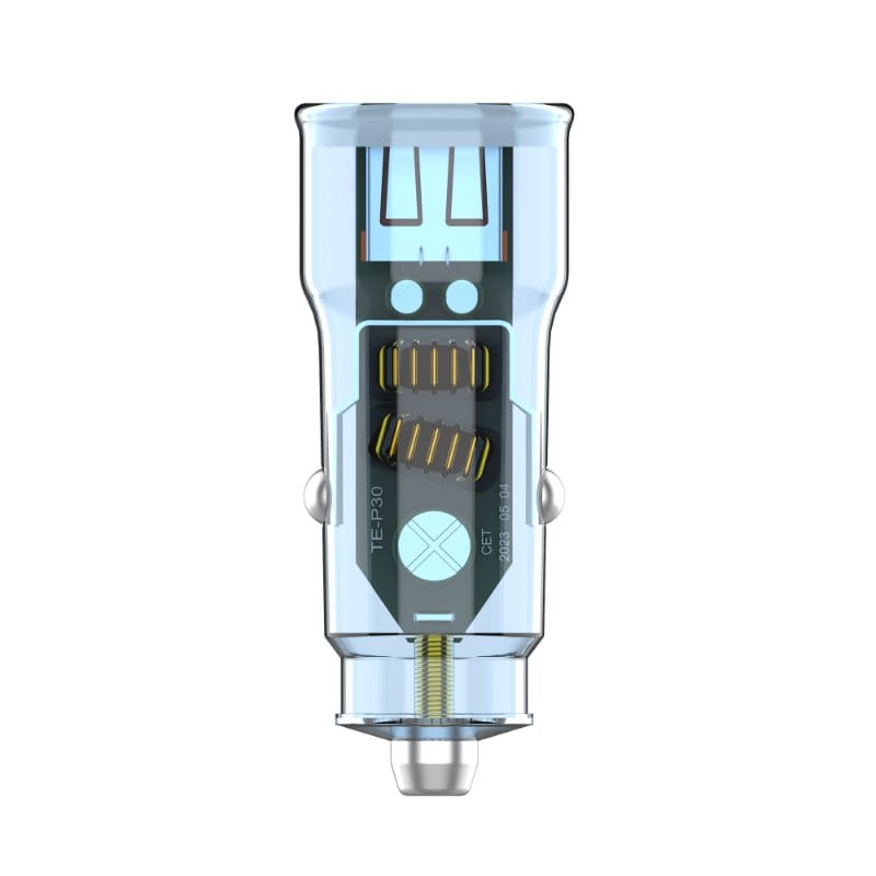 48W PD+QC3.0 Dual Port Ultra-Fast Car Charger Quick Adapter Fully Transparent 3 48W PD+QC3.0 Dual Port Ultra-Fast Car Charger Quick Adapter Fully Transparent - Image 3