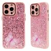 TPU + PC 2 in 1 Precise Hole Heart Epoxy Painted with Accessories Butterfly Phone Case 13 03 29