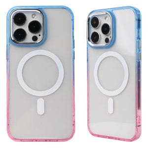 Wholesale TPU + acrylic two-colour gradient magnetic gradient phone case