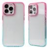 TPU + acrylic gradient two-tone large hole silver camera frame Shockproof phone case 8 07 16