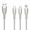 Fast Charging Cable 3.1A Zinc Alloy USB Charging and Data Transfer Cable with full spring for I-PH/Micro/Type-C 7 01 4