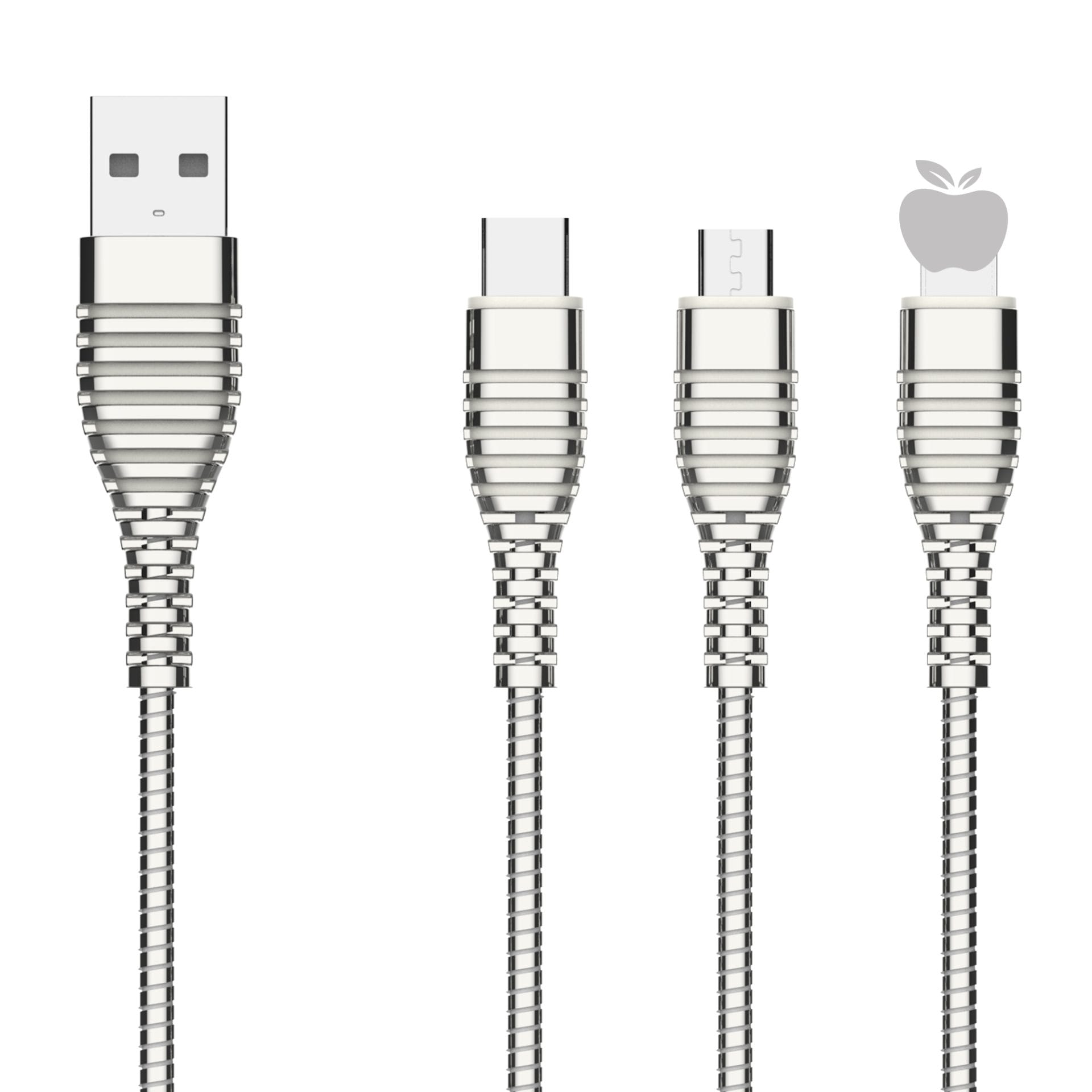 Fast Charging Cable 3.1A Zinc Alloy USB Charging and Data Transfer Cable with full spring for I-PH/Micro/Type-C 1 Fast Charging Cable 3.1A Zinc Alloy USB Charging and Data Transfer Cable with full spring for I-PH/Micro/Type-C