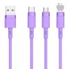 2.4A Macaroon Colour Aluminium Alloy Fast Charging Cable High Elasticity TPE Data Material USB Cable for I-PH/Micro/Micro/ Type-C 10 02 14