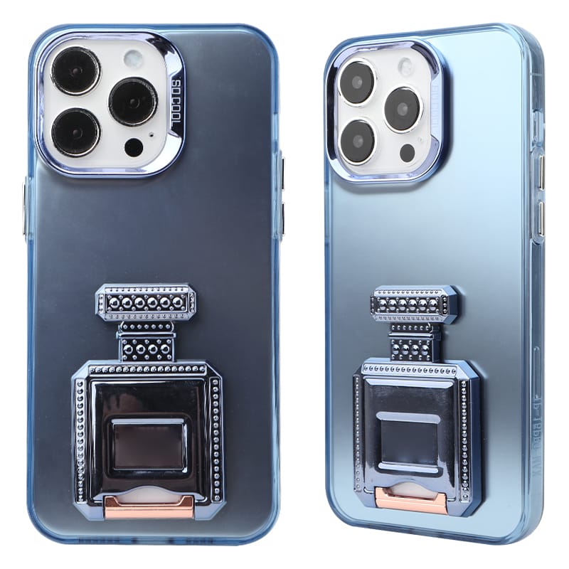 Big Hole TPU+PC+Electroplated Frame Camera 3 in 1 IMD Phone Case with Perfume Bottle Hidden Bracket 4 Big Hole TPU+PC+Electroplated Frame Camera 3 in 1 IMD Phone Case with Perfume Bottle Hidden Bracket - Image 4