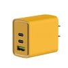 Hot Sales 12W Yellow Three Port Quick Charger 12W Yellow USB+Type-C Portable Wall Charger Travel Adapter For EU/US Plug 9 04 24