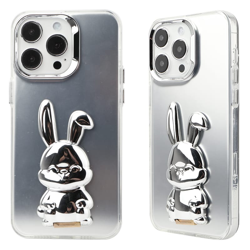 Big Hole TPU+PC+Electroplating Frame Camera 3 in 1 IMD Phone Case with Hidden Holder 3 Big Hole TPU+PC+Electroplating Frame Camera 3 in 1 IMD Phone Case with Hidden Holder - Image 3