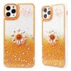Wholesale PC+silicone 2 in 1 mobile phone cases with epoxy paint floral decoration design 16 05 6
