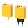 Hot Sales 12W Yellow Three Port Quick Charger 12W Yellow USB+Type-C Portable Wall Charger Travel Adapter For EU/US Plug 11 06 16