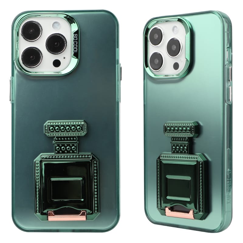 Big Hole TPU+PC+Electroplated Frame Camera 3 in 1 IMD Phone Case with Perfume Bottle Hidden Bracket 7 Big Hole TPU+PC+Electroplated Frame Camera 3 in 1 IMD Phone Case with Perfume Bottle Hidden Bracket - Image 7