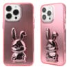 Big Hole TPU+PC+Electroplating Frame Camera 3 in 1 IMD Phone Case with Hidden Holder 13 07 19