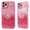 Wholesale PC+silicone 2 in 1 mobile phone cases with epoxy paint floral decoration design 11 08 3