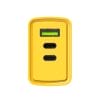 Hot Sales 12W Yellow Three Port Quick Charger 12W Yellow USB+Type-C Portable Wall Charger Travel Adapter For EU/US Plug 13 08 9