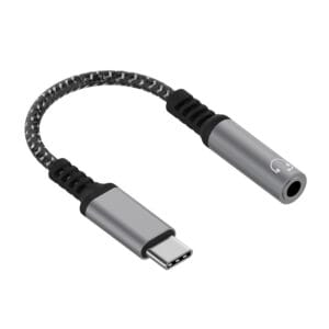 MINI Cable adaptador de carcasa de aleación de aluminio portátil para auriculares tipo C a 3,5 MM con Control de escucha de música/llamadas/música