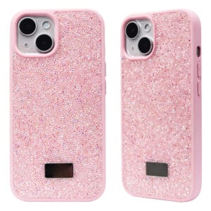 Big Hole TPU + PC 2 in 1Paste Diamond Phone Case with Logo Sticker Design