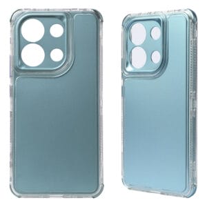 Nuevo Funda para teléfono móvil 3 en 1 Tpu con marco transparente lleno de aceite a prueba
