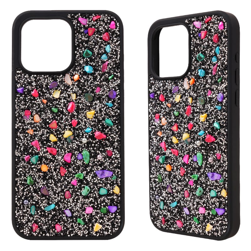Factory wholesale 2 in 1 TPU+PC oil-filled adhesive rhinestone mobile phone case 2 Factory wholesale 2 in 1 TPU+PC oil-filled adhesive rhinestone mobile phone case - Image 2