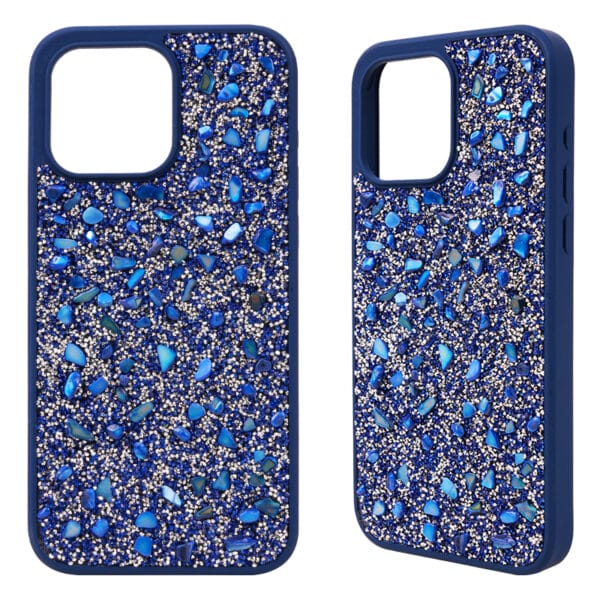 Funda para teléfono móvil con diamantes de imitación adhesivos, rellena de aceite, 2 en 1, de TPU y PC, venta al por mayor de fábrica