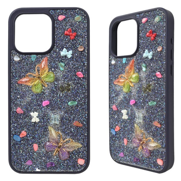 Mayorista Tpu+Pc 2 En 1 Con Diseño De Mariposa Funda Anticaida Para Telefono Movil