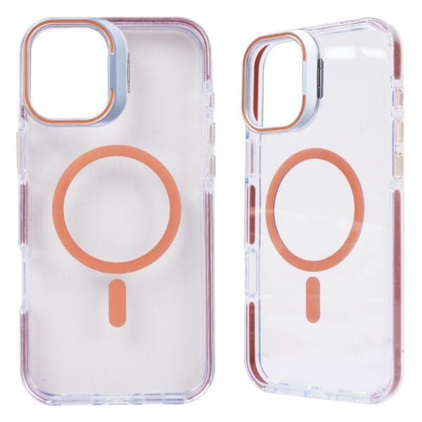 Factory Direct Sale Transparent Magnetic Mobile Phone Case With Lens Holder