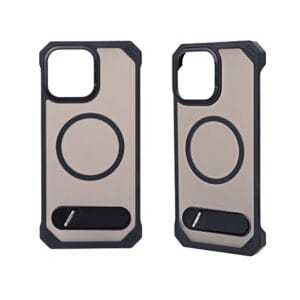 Wholesale TPU and PC phone case with rectangular stand.