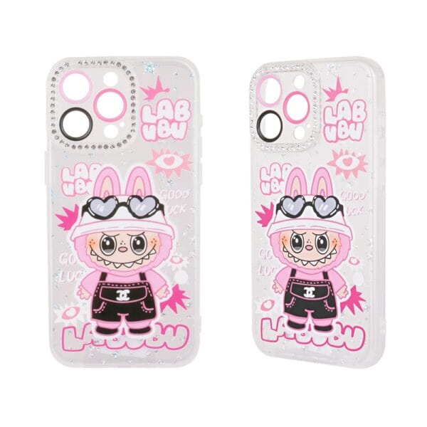 3 in 1 TPU and PC mobile phone case with diamond painting design