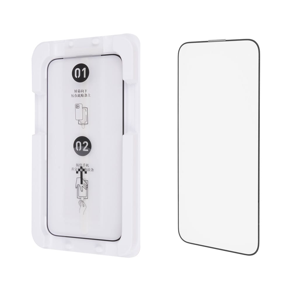 0.33" Aluminum Tempered Glass Screen Protector with Dustproof Case for iPhone 14 PRO 1 0.33" Aluminum Tempered Glass Screen Protector with Dustproof Case for iPhone 14 PRO