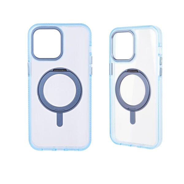 Clear TPU and acrylic case with magnetic holder