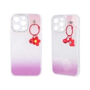 Funda para teléfono móvil de TPU+PC con degradado transparente y accesorios