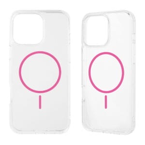 Wholesale price transparent magnetic mobile phone case with TPU and PC injection