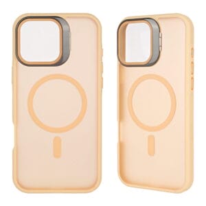 Translucent TPU+PC Frosted Magnetic Case with Lens Frame Holder