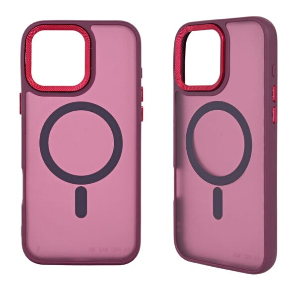 Funda magnética colorida de TPU+PC con marco para cámara con patrón de diamantes