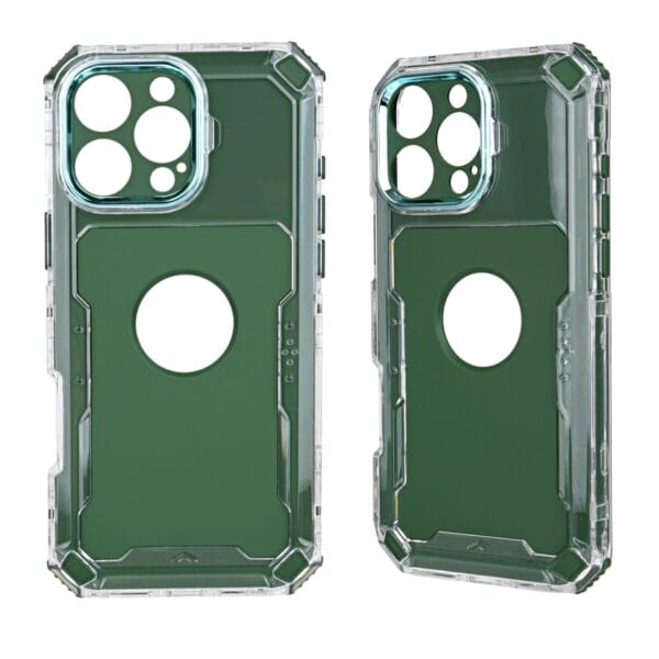 Funda para teléfono de TPU + PC de cuero con acabado en aceite, color sólido, con marco de lente galvanizado