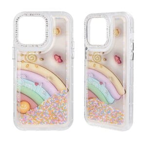 Funda para teléfono con cuentas secas y arenas movedizas pintadas en color TPU+PC