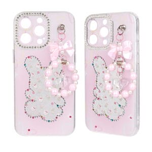 2 in 1 TPU+PC Phone Case with Colorful Typography and Diamond Lens Frame