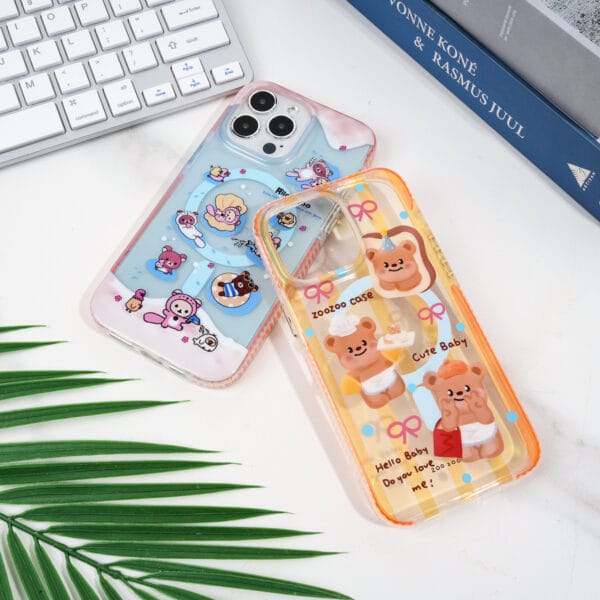 Funda para teléfono IMD pintada semitransparente de TPU+PET de colores vivos