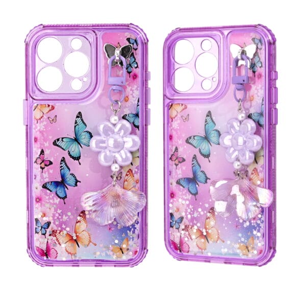 Funda para teléfono 3 en 1 de TPU y PC, con epoxi pintado y colgante, venta directa de fábrica, con accesorios