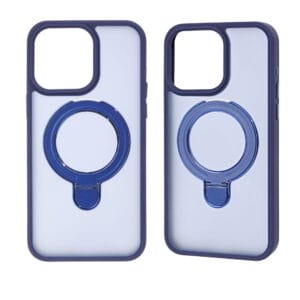 Funda para teléfono de TPU+PC acrílico con tacto de piel y soporte de succión magnética