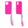 Phone case with silicone suction cups and wristband
