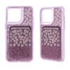 Funda magnética para teléfono móvil de TPU con diseño de flor de ciruelo con pedrería y tarjetero.